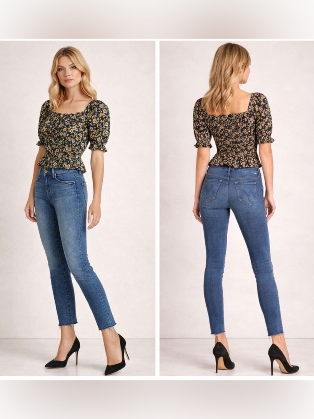 MOTHER Looker Ankle Fray Jeans Girl Crush Wash Size 30